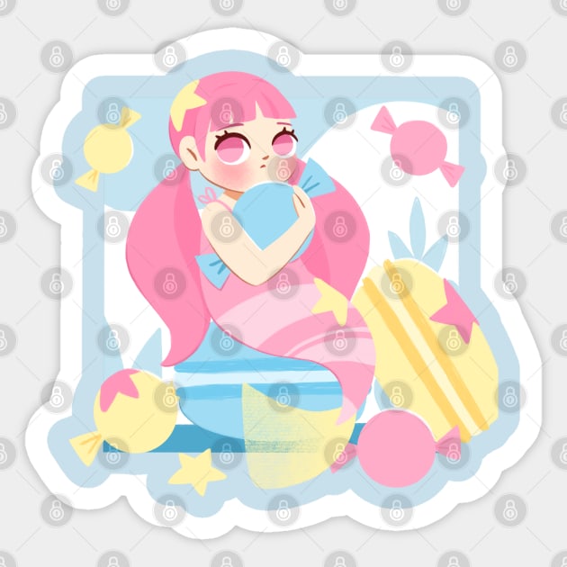 Candy Mermaid Sticker by Lobomaravilha